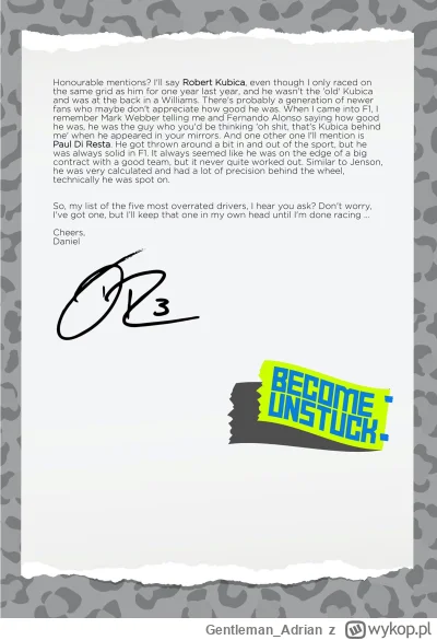 Gentleman_Adrian - W interesie każdego powrótowca jest powrót Ricciardo ( ͡° ͜ʖ ͡°)