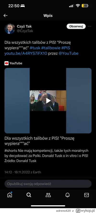 adreno420 - @sznioo na pewno obiektywny dziennikarz będzie zwalczał kłamstwa Tuska xD