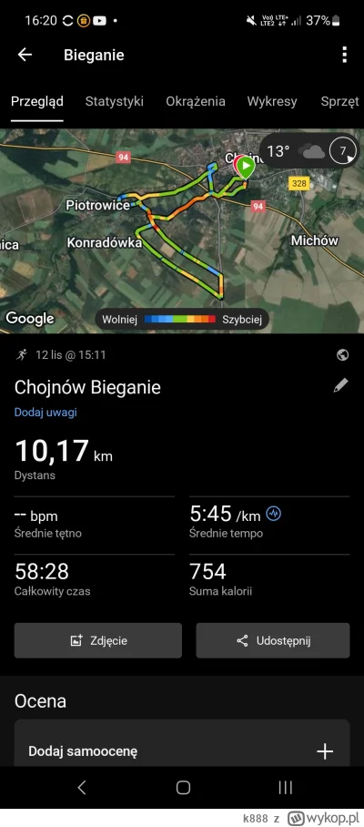 k888 - #sztafeta #bieganie 

5 531,69 - 10,17 = 5 521,52

Bo w polach fajnie jest :)