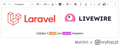Mati365 - Zrobiłem integrację CKEditor 5 z Livewire dla Laravela. Może komuś się przy...