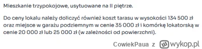 CowiekPaua - Lokalny deweloper przechodzi samego siebie:
-niby podaje cenę mieszkania...