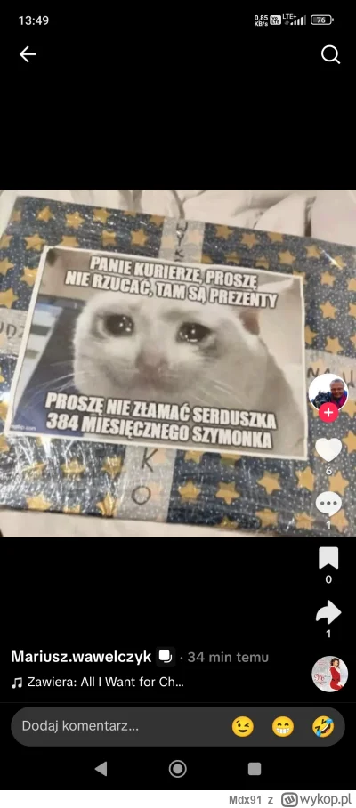 Mdx91 - Przegladam sobie tiktoka, a tam paczka z wykopu.
#wykopaka