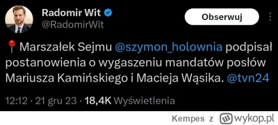 Kempes - #polityka #prawo #sejm #bekazpisu #bekazlewactwa 

Wąsik i Kamiński przestal...