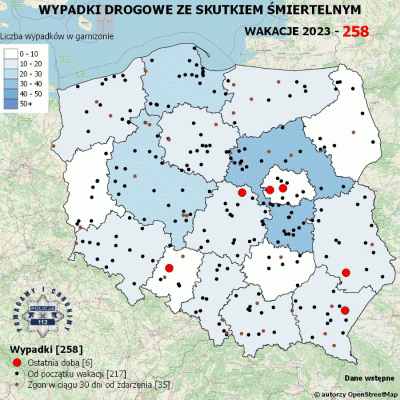 Salido - Minął 47. (z 70) dzień wakacji.

W ciągu ostatniej doby miało miejsce 6 wypa...