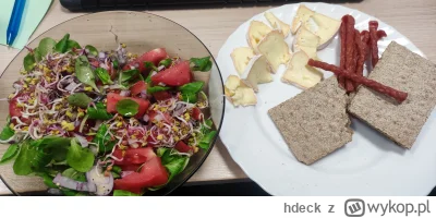 hdeck - @hdeck oczywiście ser i kabanosy rozłożone na cały talerz, żeby się chociaż o...