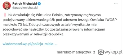 mariusz-madejczyk - Kto groził śmiercią Owsiakowi? Dziadek oglądający Republikę - cóż...