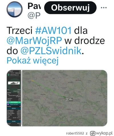 robert5502 - Przemysł lotniczy wstał z kolan! Trzeci najpolszy AW101 leci z brytyjski...