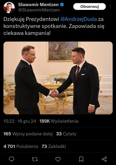mentari - Poprzednie było nieśmiałe "mimo wszystko Duda". Teraz będzie wprost - cała ...