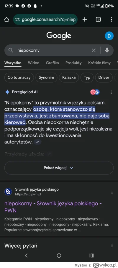 Mystoo - AI jest totalnie upośledzone jeżeli chodzi o znajomość precyzyjnych, słownik...