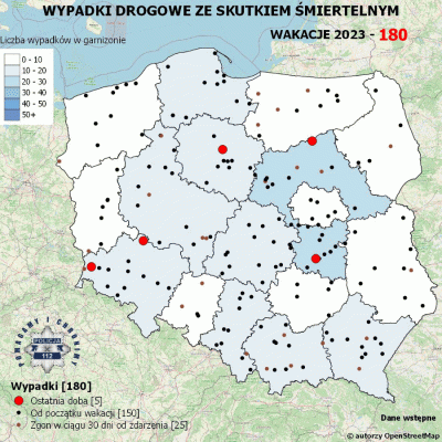 Salido - Minął 32. (z 70) dzień wakacji.

W ciągu ostatniej doby miało miejsce 5 wypa...