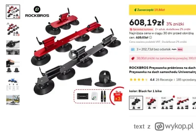 text - Czy ktoś z was używa takiego chinola:
ROCKBROS Przyssawka próżniowa na dach do...