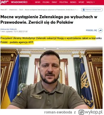 roman-swoboda - Niczego się nigdy nie nauczycie, co? Wszystko jak pasuje pod narrację...