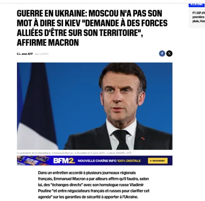 airaG - Macron: Moskwa nie ma nic do powiedzenia, jeśli Kijów „poprosi wojska sojuszn...