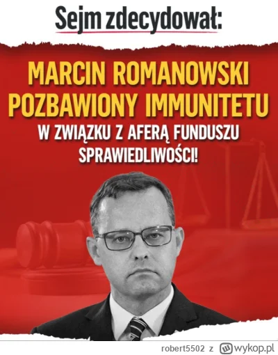 robert5502 - Marcin Romanowski pozbawiony immunitetu w związku z Aferą Funduszu Spraw...