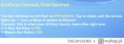 THE2012END - @THE2012END: Fiufiufiu trochę tych artefaktów pofarmiłem