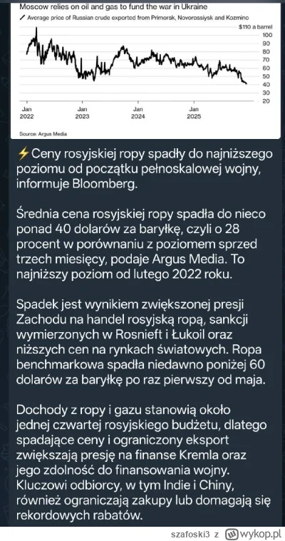 szafoski3 - #ukraina  #wojna #rosja

Miesiąc bana za nic. W moderacji stabilnie.