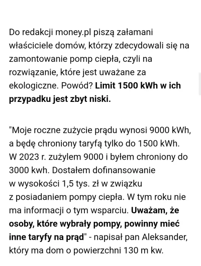 Volantie - Tl:dr wlasciciel domu jest oburzony zmniejszoym limitem w 2024 kwH na pomp...