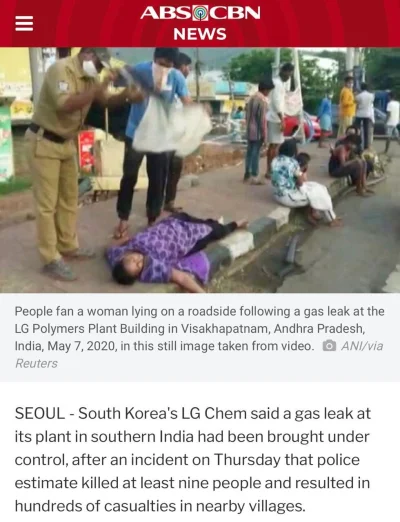 osetnik - Tam mają bogate tradycje w przemyśle chemicznym.

India gas leak leaves 11 ...