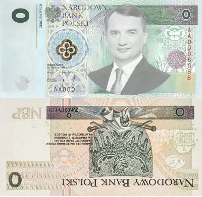 ChciwyASasin - @rafallubonski: Nie masz racji, to jest prawdziwy banknot zero złotych...