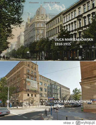 skipp - #polska #design #architektura 
ulica Marszałkowska, W-wa. kiedyś i dziś