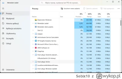 Sebix10 - Witam.Wie ktoś może dlaczego mam zajętego 44% ramu przy nie właczonej żadne...