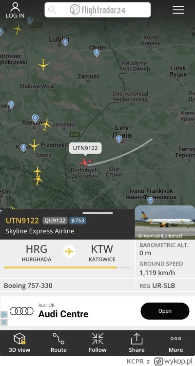 KCPR - Ale lecy hyperloop na Ukrainie 
#flightradar24 #flightradar