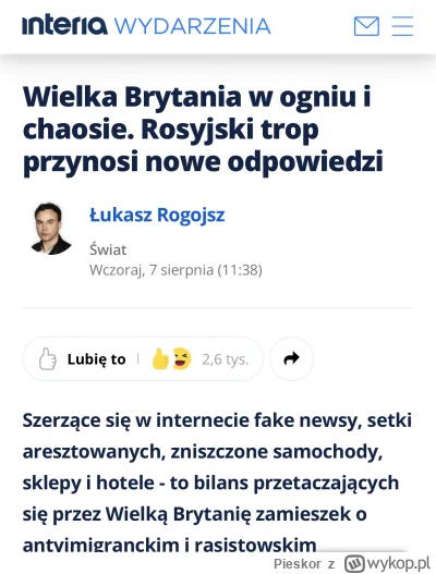 Pieskor - Aha to teraz cokolwiek nie po lewicowej woke myśli w clown worldzie to prze...