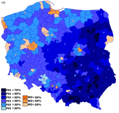 Lach__Anonim - To jest ta mapa za którą tęskni Jarosław Kaczyński. Wybory w 2019. Uzy...