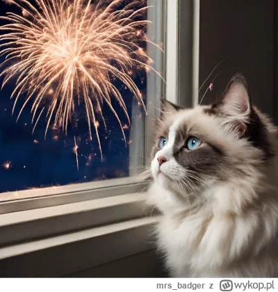 mrs_badger - Nie każde kitku boi się fajerwerków, u nas wygląda to mniej więcej tak (...