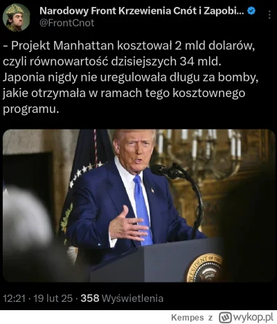 Kempes - #polityka #trump #musk #heheszki 

( ͡°( ͡° ͜ʖ( ͡° ͜ʖ ͡°)ʖ ͡°) ͡°)