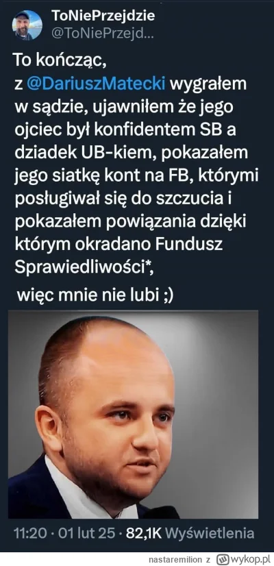 nastaremilion - dzień w którym zamkną tego ulańca będzie wspaniały