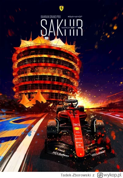 Tadek-Zborowski - Plakat Ferrari na GP Bahrajnu
#f1