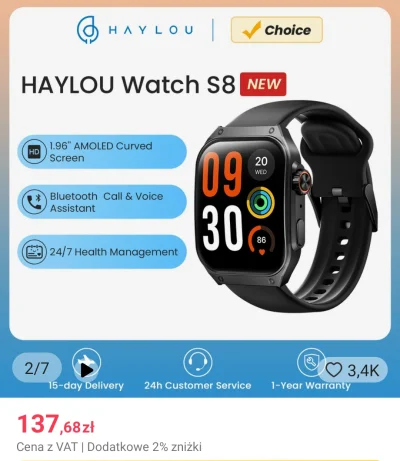amiczek111 - Chcę kupić tani chiński smartwatch, głównie zależy mi na mierzeniu krokó...