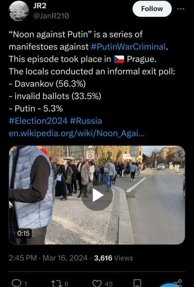 Kagernak - O proszę, więc jednak te tłumy Rosjan w Pradze co ustawiły się do głosowan...