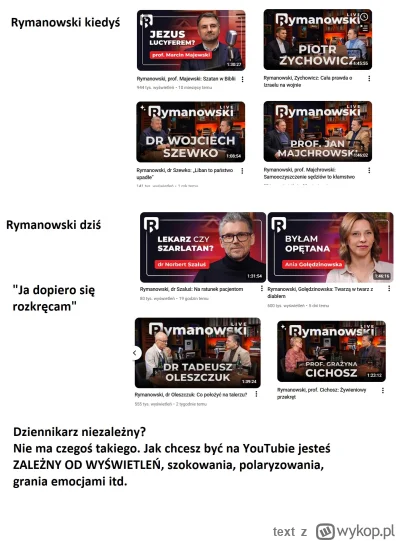 text - Bawi mnie p---------e, że Rymanowski to niezależny dziennikarz XDDDDDDDDD

Byś...