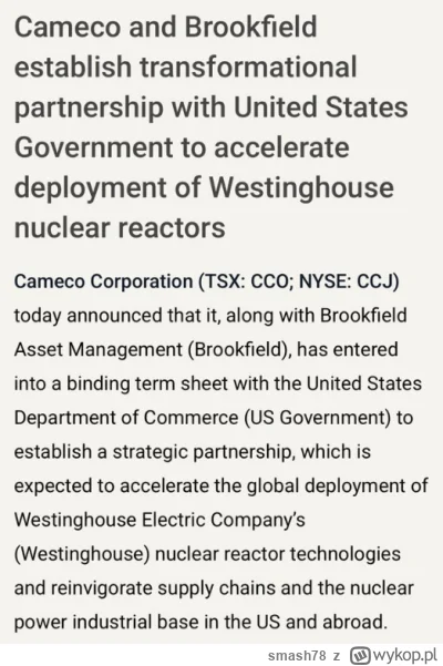 smash78 - #gielda 

Kupujcie uran póki jeszcze tani.