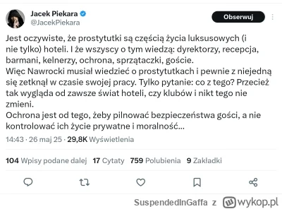 SuspendedInGaffa - Normalizacja ustawek i używek już była, na prawicy czas na normali...