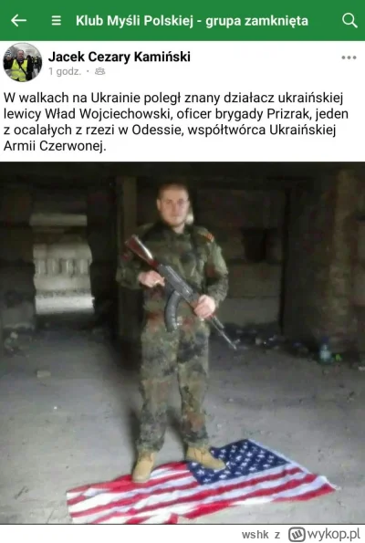wshk - No cóż.

 W walkach na Ukrainie poległ znany działacz ukraińskiej lewicy Wład ...