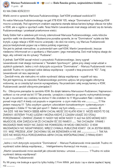 veve77 - #famemma

Pudzian chwali kubkarzy