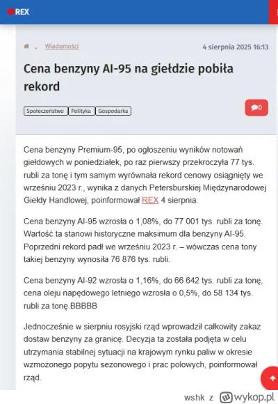 wshk - Sankcje nie działają, giełda bije rekordy.

@yosemitesam pewnie nieszczęśliwy ...