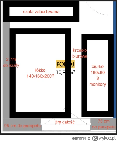 ddk1910 - Jaki układ biurka i łóżka wybrać do mieszkania z małą sypialnią sypialni 11...