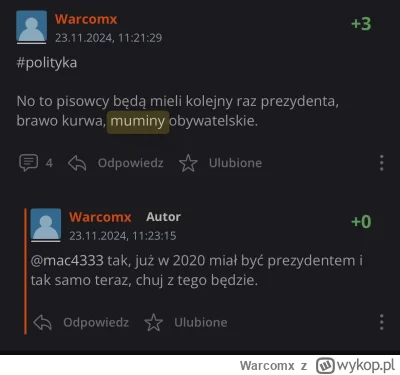 Warcomx - @morcalps Potrafisz coś innego powiedzieć?