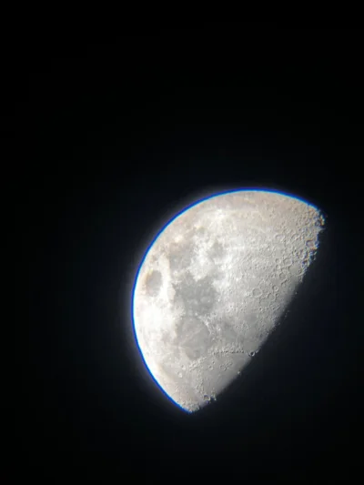Tripel - #ksiezyc #astronomia #astrofoto wczoraj pierwszy raz widziałem księżyc z bli...