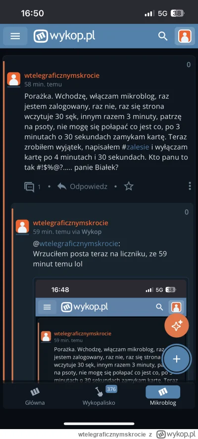 wtelegraficznymskrocie - @wtelegraficznymskrocie: incepcja już 58 minut temu. Cofnąłe...