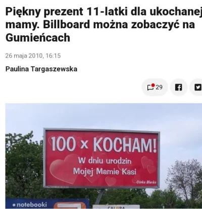 Lolenson1888 - A wiecie, że 11-letnia Blanka w 2010 roku wykupiła billboard na urodzi...