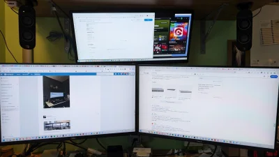 maciejc - MIałem 2x24", potem dołożyłem taki 25" ultrawide na górę, teraz ostatnio zm...