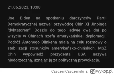 CzeczenCzeczenski - Panieeee Joeeee...nieeee

#ukraina #wojna #rosja #chiny #usa