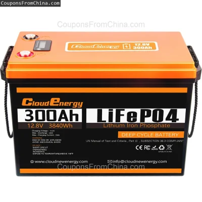 n____S - ❗ Cloudenergy 12V 300Ah LiFePO4 Lithium Battery Pack 3.84kWh CL12-300B [EU]
...