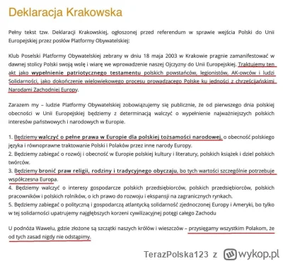 TerazPolska123 - Deklaracja Krakowska PO, nie wiem czy dać tag humor czy polityka, au...