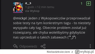 Niebadzksieciem - @Antybuka: po prostu jakiś użytkownik źle używał wykopu i zepsuł ta...